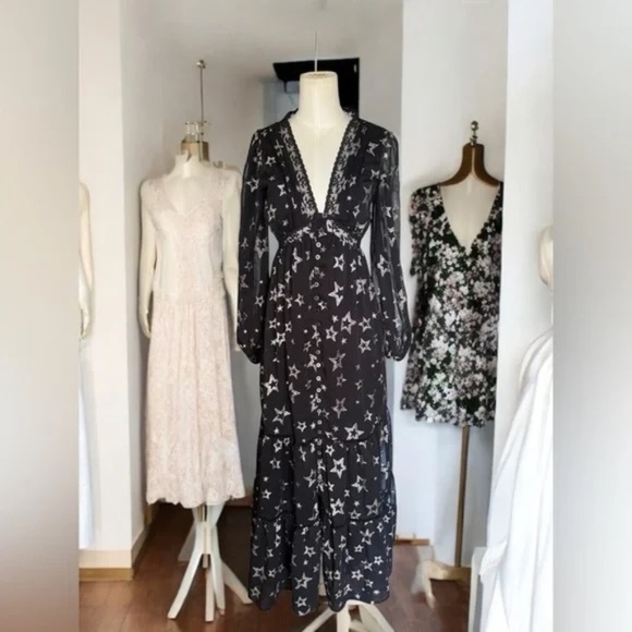 francessca’s collection limelight lurex star maxi dress jun & ivy XS - Picture 3 of 8